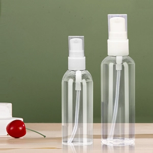 Transparent PET Plastic Empty Refillable Spray And Lotion Pump Bottles Portable Travel Cosmetic Container Fine Mist
