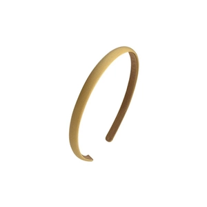 Serre-tête en satin jaune gingembre pour femme avec texture de tissu élégante