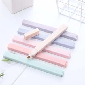 Morandi soft chisel tip highlighters set in 6 assorted muted colors for journaling