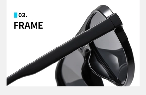 Detailed close-up of high-quality hinges on black pilot sunglasses with glossy finish