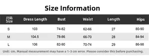 Detailed size chart for the solid two-piece vacation set including dress and crop top