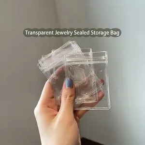 Transparent PVC self-sealing jewelry storage bags for anti-oxidation protection