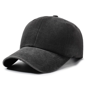 Casquette de baseball en coton délavé vintage avec une finition gris anthracite