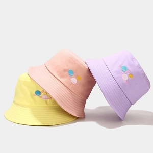 Cotton Canvas Bucket Hat Planet Star Embroidery Foldable Sun Protection Outdoor Casual Streetwear Unisex Novelty