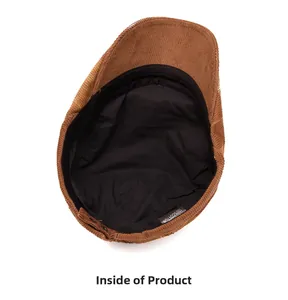 Détail de la doublure 100% coton et de la bande anti-sueur de la casquette en velours