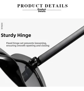 Close-up of heart sunglasses with sturdy metal hinge for smooth opening and closing