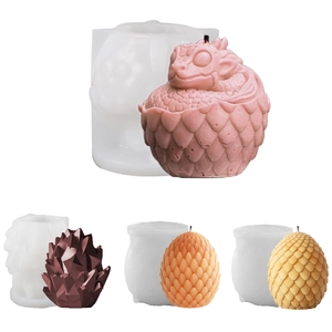 Moldes de silicona para huevos de dragón y crías de dragón, velas aromáticas y resina