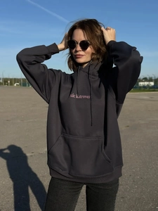 Γυναικείο Oversized Φούτερ Με Κουκούλα Βαμβάκι Πολυεστέρα Γράμματα Toxic Introvert Χαλαρή Γραμμή Streetwear Casual Μακρυμάνικο