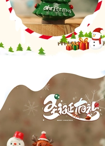 Detailed close-up of miniature Christmas resin figurines including snowman and reindeer