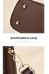 Detailed macro of dark brown pebbled leather texture and gold-tone protective metal studs