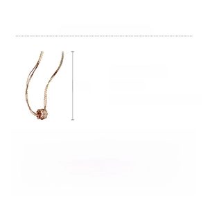 Detailed sizing chart and material specs for gold layered zircon circle pendant necklace