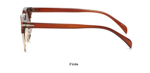 Side view of retro semi-rimless TR90 polarized sunglasses with tortoise shell finish