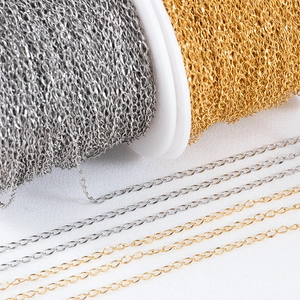 Stainless Steel Cable O Chain Bulk Roll Jewelry Making DIY Accessories For Necklace Bracelet Color Retention
