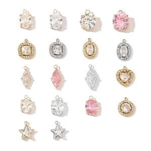 Diy Jewelry Making Charms Stainless Steel Zircon Rhinestone Pendants For Necklaces Bracelets Accessories