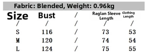 Size chart detail for double-breasted jacket showing fabric weight and dimensions