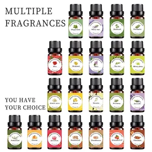 22-piece aromatherapy essential oil set in 10ml amber glass bottles with floral labels