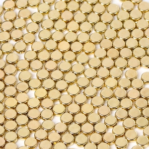 Round Flat CCB Beads Disc Spacer Loose Beads For DIY Jewelry Making Bracelet Necklace Accessories Smooth Electroplated