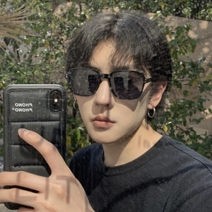Fashionable oversized black square sunglasses for women with a trendy minimalist look