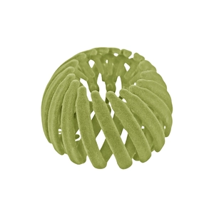 Detail of green flocked bird nest hair clip showing textured teeth for bun styling