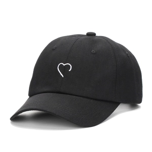 Casquette De Baseball En Coton Unisexe Avec Broderie Coeur Boucle Métallique Réglable Chapeau Soleil Décontracté