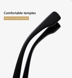 Detail of comfortable ergonomic temples for futuristic sunglasses with anti-slip design