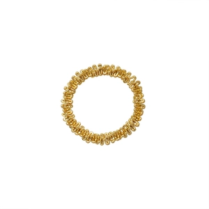 Bague rétro en acier inoxydable plaqué or 18k avec zircons étincelants style étoile