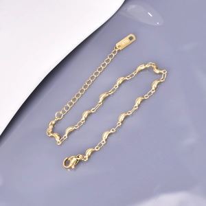 Retro Magic Bean Chain Bracelet Titanium Steel 18K Gold Plated Geometric Elegant Hand Jewelry For Women Adjustable