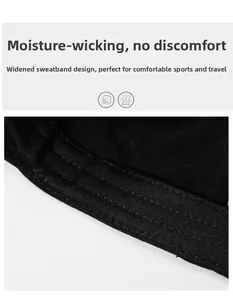 Close-up of the widened sweatband inside the tactical camo hat for better moisture wicking