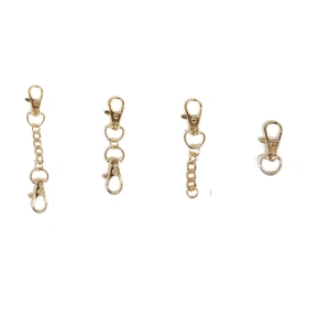 Polished gold alloy lobster claw clasps and swivel keychain ring DIY accessories