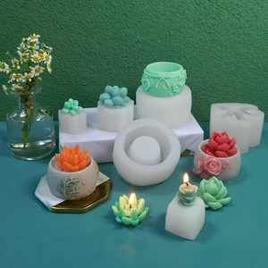Moules en silicone pour bougies succulentes et artisanat d'aromathérapie variés