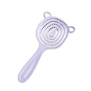 Spazzola massaggiante per animali viola chiaro con orecchie d'orso e design a spirale