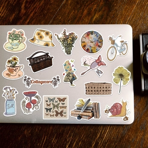 Wholesale Vintage Decorative Stickers PVC Waterproof Cottagecore ...