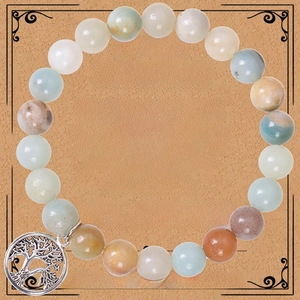Bracelet En Perles De Pierre Naturelle Avec Pendentif Arbre De Vie En Alliage Pour Cadeau De Remise Des Diplômes Aux Enseignants Avec Carte