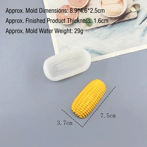 Realistic mini corn shape silicone mold for mousse cake and baking 8.9x4.6x2.5cm