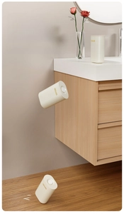 Gobelet de brosse à dents blanc crème aswei montrant une haute résistance aux chutes