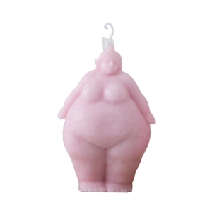Pink female body sculpture soy candle minimalist artistic home decor ornament