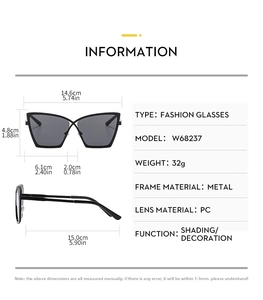 Guide des tailles pour lunettes en métal avec dimensions détaillées et spécifications de poids