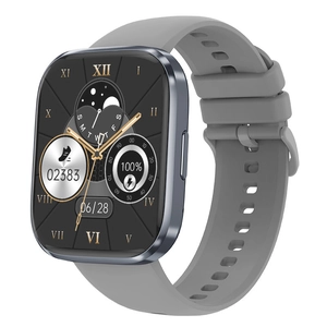 Smart Watch Bluetooth Call Aluminum Alloy Case Large Display Health Monitor Sports Watch For Men Women Silicone Strap