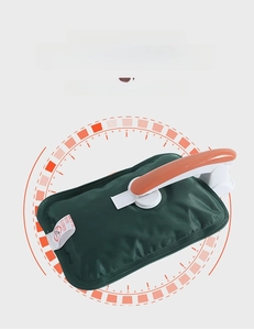Detail view of electric foot warmer featuring smart temperature control and auto-off