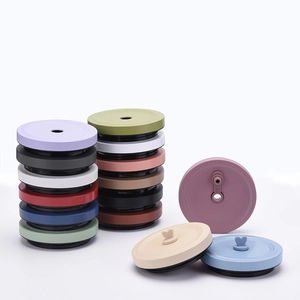 Colorful 10.1cm stainless steel tumbler lids with silicone straw holes and heart handles