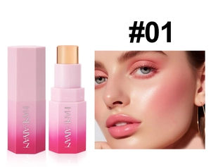 Handaiyan Farbverlauf rosa Jelly Blush Stick Detailansicht, cremige Textur und Make-up Look.