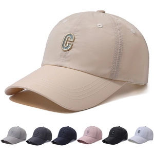 Leichte Schnell Trocknende Polyester Baseballkappe Atmungsaktive Sonnenhut Stickerei Outdoor Sport Verstellbar