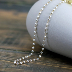 French Style Artificial Pearl Necklace Elegant Imitation Artificial Pearl Stainless Steel Gold Chain For Women Versatile Jewelry