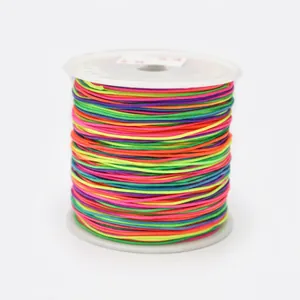 0.8mm multi-colored braided thread spool for handmade jewelry and craft weaving