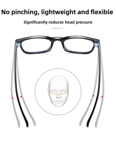Detailed view of flexible TR90 eyeglass frames showing high elasticity and bendable temples