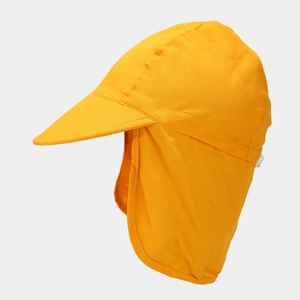 Kids quick-dry baseball sun hat in bright yellow with full neck protection flap