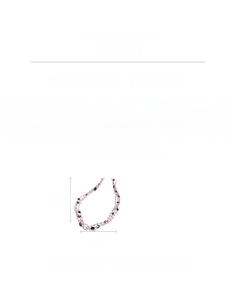 Detail of 176cm long necklace showing alternating white pearls and purple amethysts