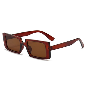 Chic square tortoise pattern sunglasses with brown lenses on a white background