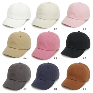 Minimalist kids cotton baseball caps in nine solid colors for sun protection
