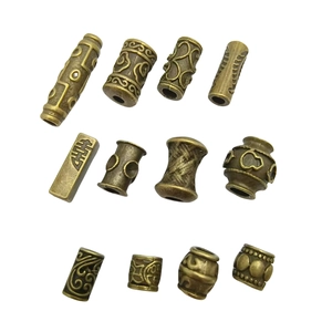 Antique bronze spacer beads with cloud patterns for DIY jewelry making 12 piece set